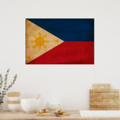 philippinische Flagge Poster (Küche)