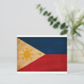 philippinische Flagge Postkarte (Stehend Vorderseite)