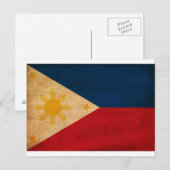 philippinische Flagge Postkarte (Vorne/Hinten)