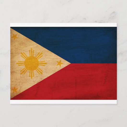 philippinische Flagge Postkarte (Vorderseite)