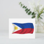 philippinische Flagge Postkarte (Stehend Vorderseite)