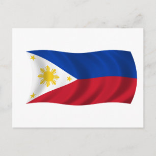 philippinische Flagge Postkarte