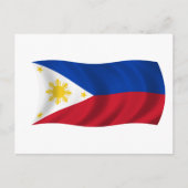 philippinische Flagge Postkarte (Vorderseite)
