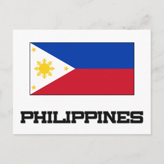 philippinische Flagge Postkarte (Vorderseite)
