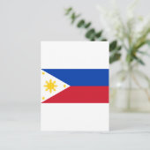 philippinische Flagge Postkarte (Stehend Vorderseite)