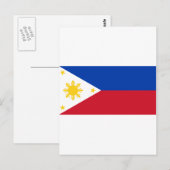 philippinische Flagge Postkarte (Vorne/Hinten)