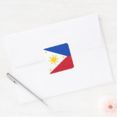 philippinische Flagge Quadratischer Aufkleber (Umschlag)