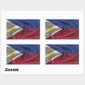 philippinische Flagge Rechteckiger Aufkleber (Blatt)