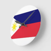 philippinische Flagge Runde Wanduhr (Winkel)