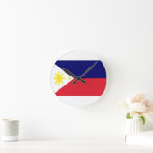 philippinische Flagge Runde Wanduhr (Zuhause)