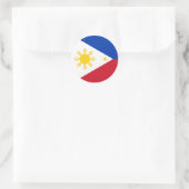 philippinische Flagge Runder Aufkleber (Tasche)