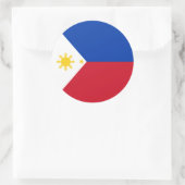 philippinische Flagge Runder Aufkleber (Tasche)