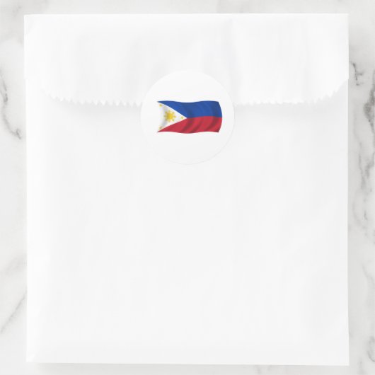 philippinische Flagge Runder Aufkleber (Tasche)