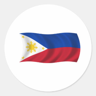 philippinische Flagge Runder Aufkleber