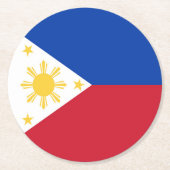 philippinische Flagge Runder Pappuntersetzer (Vorderseite)