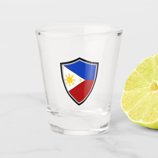 philippinische Flagge Schnapsglas (Vorderseite)