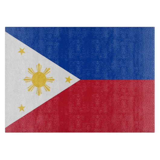 philippinische Flagge Schneidebrett (Vorderseite)