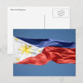 philippinische Flagge schweben Postkarte (Vorne/Hinten)