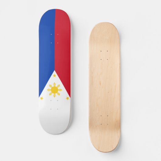philippinische Flagge Skateboard (Vorderseite)
