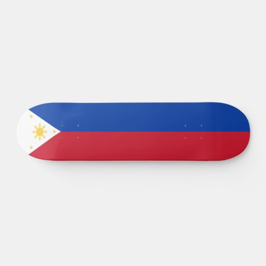 philippinische Flagge Skateboard (Horizontal)