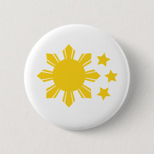 Philippinische Flagge - stolz, Pinoy zu sein! Button