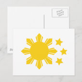 Philippinische Flagge - Stolz, Pinoy zu sein! Postkarte (Vorne/Hinten)