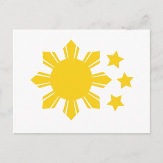Philippinische Flagge - Stolz, Pinoy zu sein! Postkarte