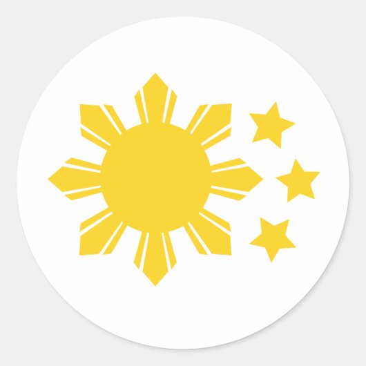 Philippinische Flagge - Stolz, Pinoy zu sein! Runder Aufkleber (Vorderseite)