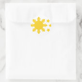 Philippinische Flagge - Stolz, Pinoy zu sein! Runder Aufkleber (Tasche)