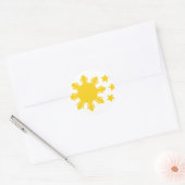Philippinische Flagge - Stolz, Pinoy zu sein! Runder Aufkleber (Umschlag)