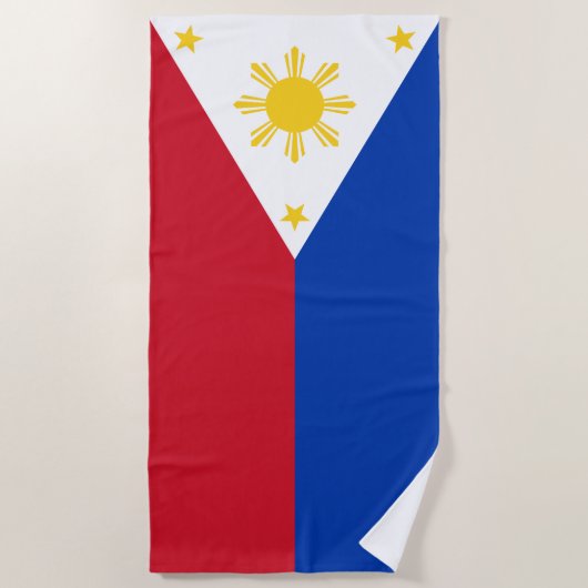philippinische Flagge Strandtuch (Vorderseite)