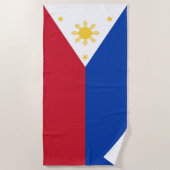 philippinische Flagge Strandtuch (Vorderseite)