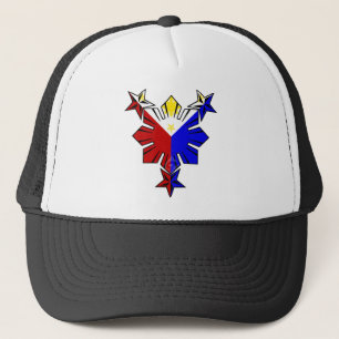 Philippinische Flagge Sun und Stern-Hut Truckerkappe