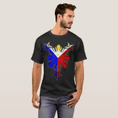 Philippinische Flagge Sun und Sterne T-Shirt (Vorne ganz)