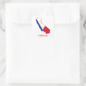 Philippinische Flagge über kalifornischer Staat-Ka Quadratischer Aufkleber (Tasche)