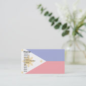 philippinische Flagge Visitenkarte (Stehend Vorderseite)