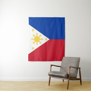 philippinische Flagge Wandteppich