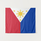 philippinische Flagge Wandteppich (Vorderseite (Horizontal))