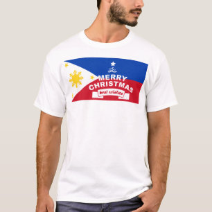 Philippinische Flagge Weihnachten: Frohe Weihnacht T-Shirt