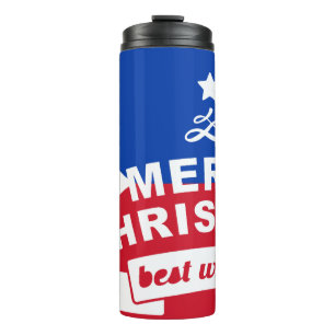 Philippinische Flagge Weihnachten: Frohe Weihnacht Thermosbecher