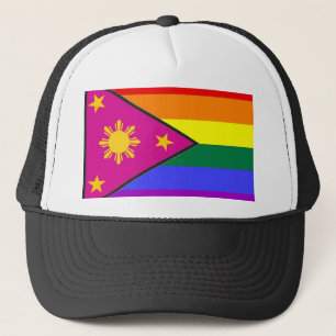 Philippinische GLBT Stolz-Flagge Truckerkappe