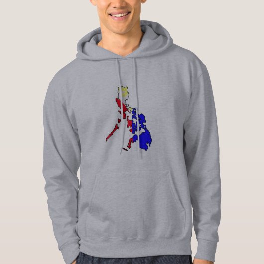 Philippinische Karten-großer Kapuzenpulli Hoodie (Vorderseite)