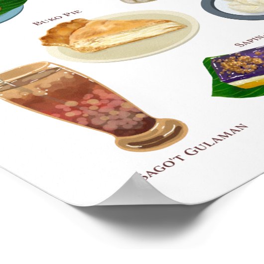 philippinische Küche / Meryenda / Desserts Poster (Ecke)