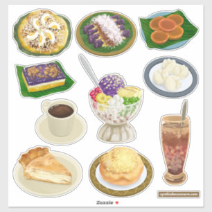 philippinische Küche / Pinoy Snacks und Desserts Aufkleber