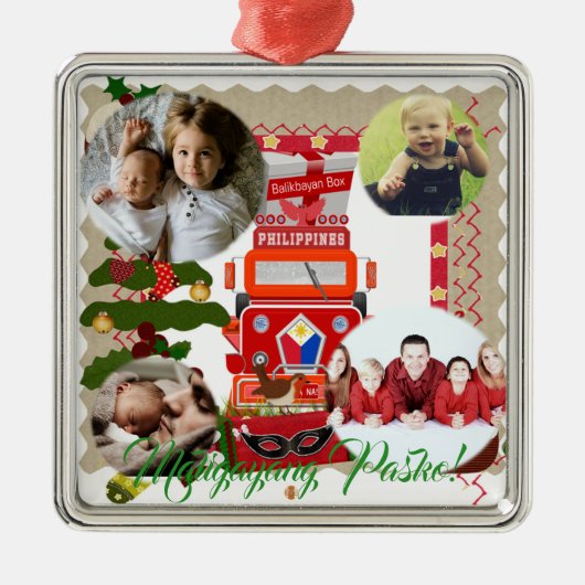 Philippinische Laterne, Plädoyer, Flagge, Ornament Aus Metall (Vorne)