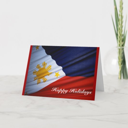 philippinische Lebensfreude Feiertagskarte (Vorderseite)