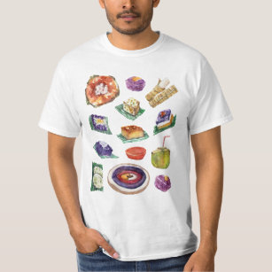 Philippinische Nahrungsmittelzartheit im Aquarell T-Shirt