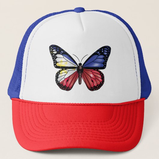 Philippinische Schmetterlingsmonarchflagge Truckerkappe (Vorderseite)