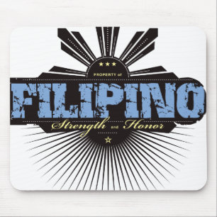 Philippinische Stärke und Ho - Blau Mousepad
