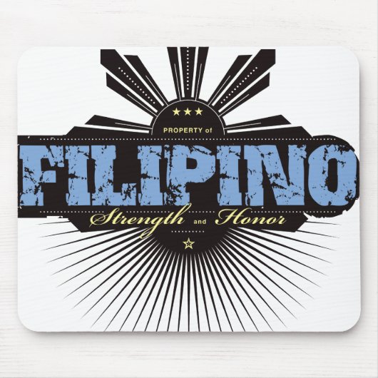 Philippinische Stärke und Ho - Blau Mousepad (Vorne)